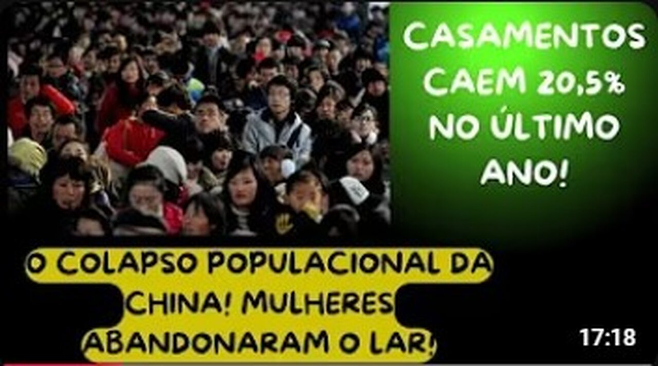 CHINA SE ENCAMINHANDO PARA O COLAPSO POPULACIONAL!