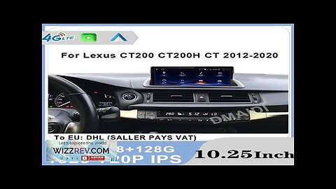 For Lexus CT CT200 CT200h F-Sport 2012-2020 Android 13 Car Multimedia Player Review