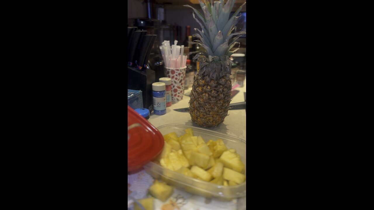 Cutting Pineapple