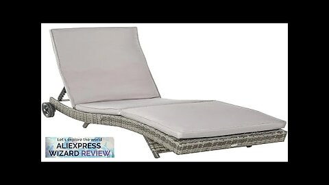 Wicker Chaise Lounge Pool Chair Outdoor PE Rattan Cushioned Patio Sun Lounger Review