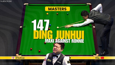 Ding Junhui Maximum 147 against Ronnie O'Sullivan Masters | Chinese Dragon