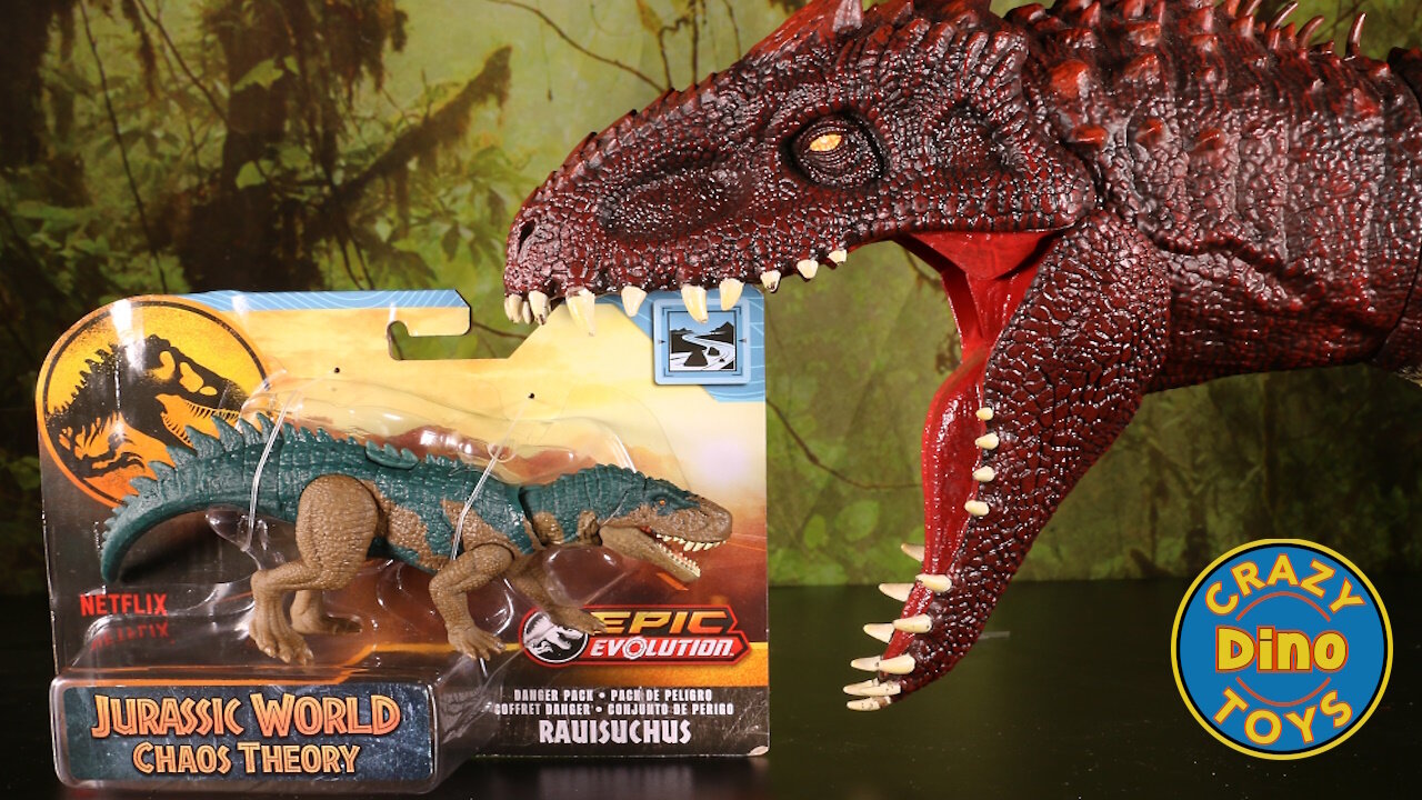 Jurassic World Chaos Theory Danger Pack Rauisuchus Unboxed 2025 T-Rex Dinosaur Battles @netflix