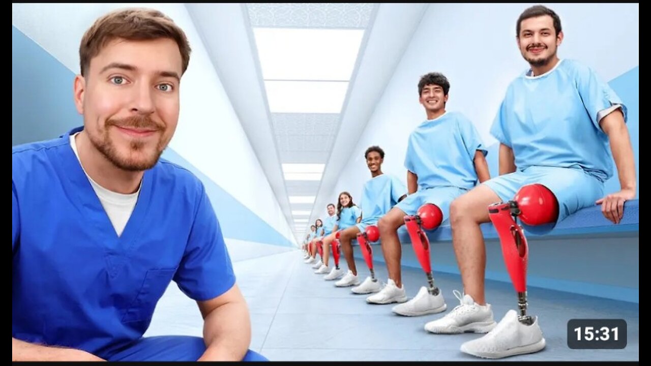 MrBeast helped 2,000 amputees walk again.