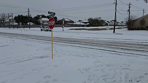 Channelview, Texas 8" of snow blizzard conditions