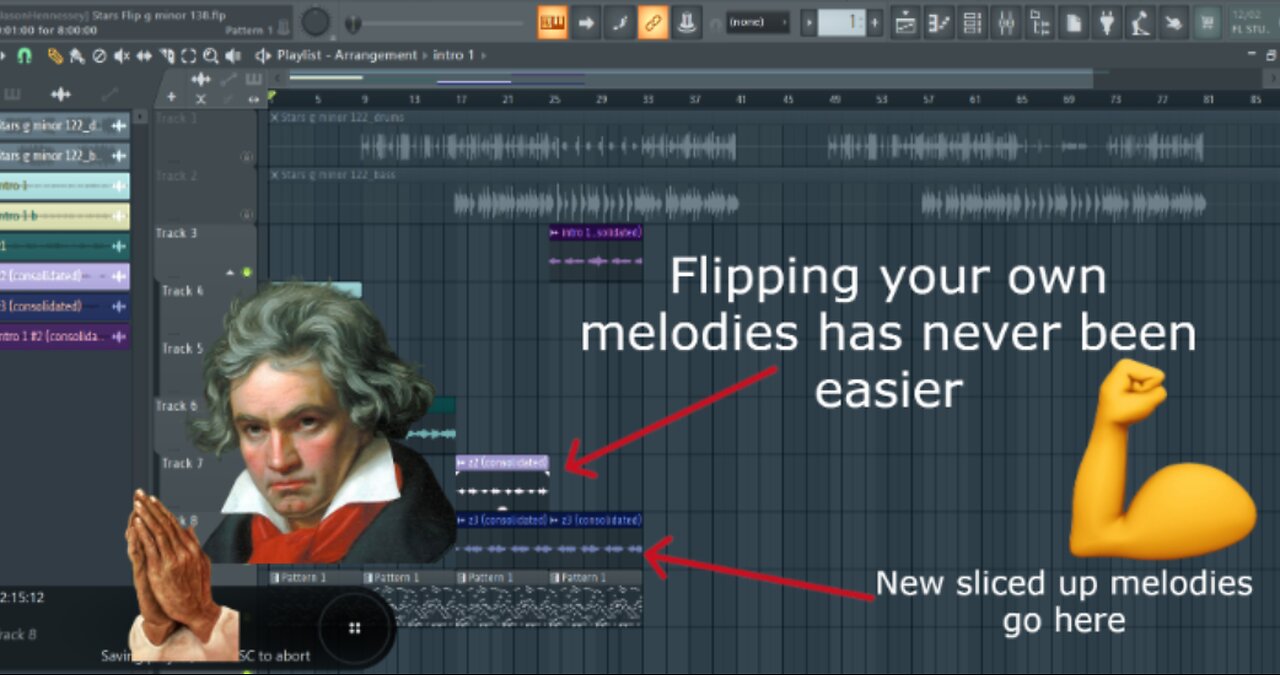 Flipping an Old Beat of Mine 2 -FL Studio Tutorial-How to Flip Melodies From Beats
