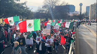 Hundreds of Pro-Migrant Protesters March in Dallas, Texas