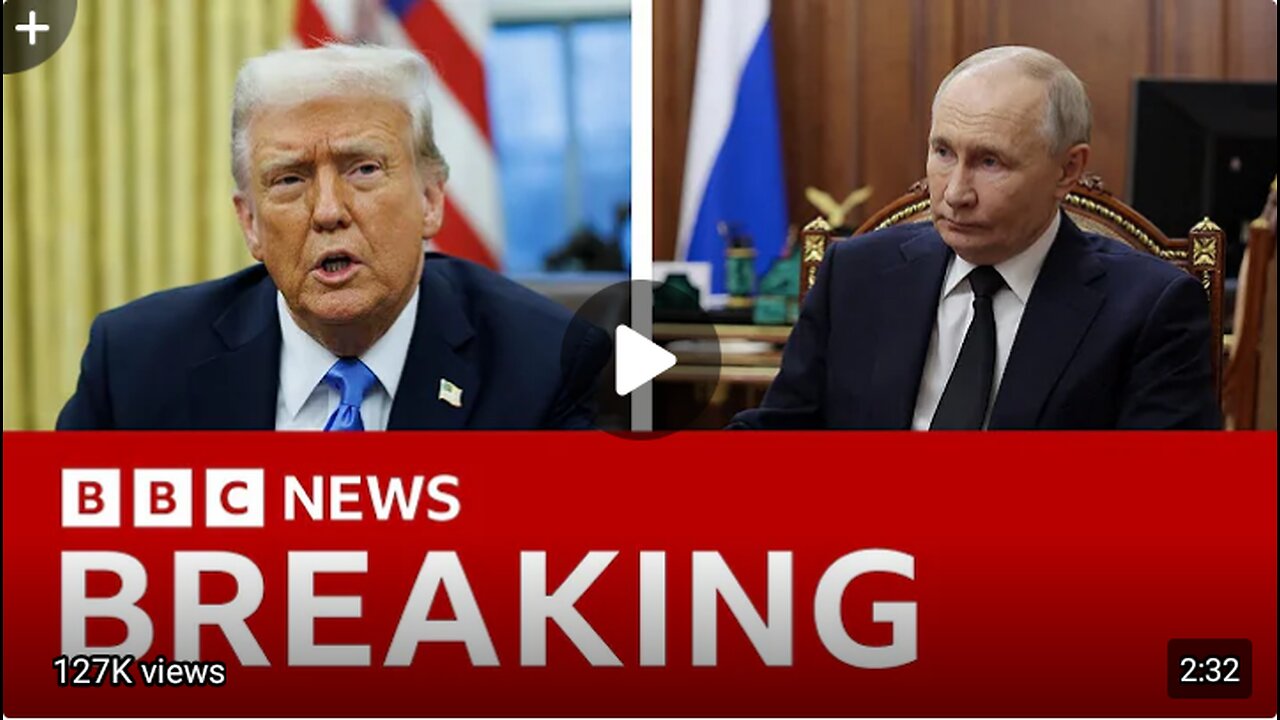 President Trump says negotiations will begin on Ukraine after call with Putin | BBC News