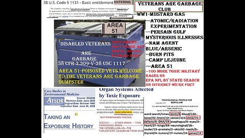 Welcome to the, VETERANS ARE GARBAGE,DUMPSTER-WE ARE 3RD CLASS AMERICANS