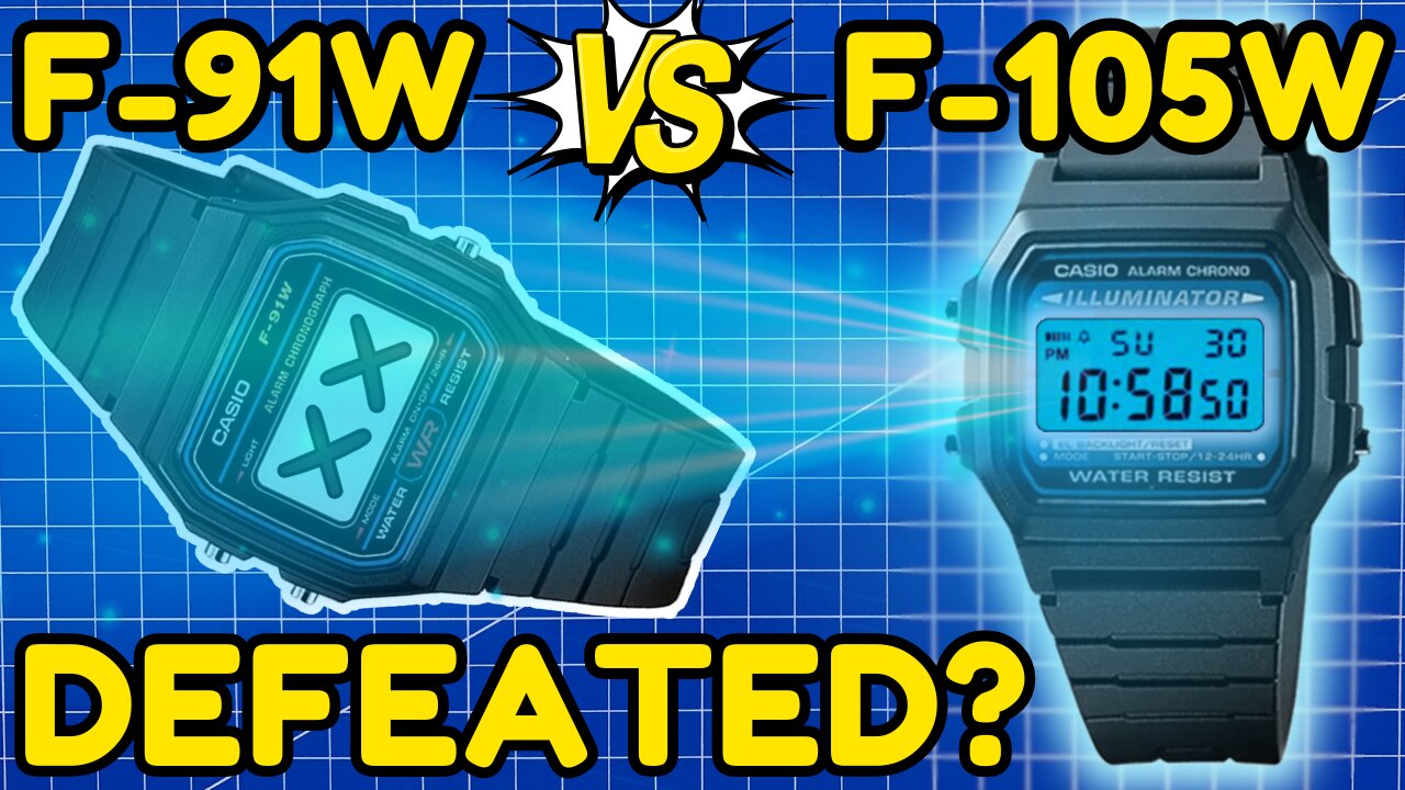 ⌚ Casio F-105W Unboxing! 📦 The F-91W SLAYER? 💀🏆