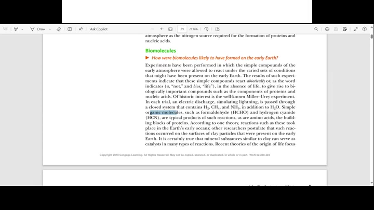 Miller-Urey Experiment - Biochem Ch1 P2