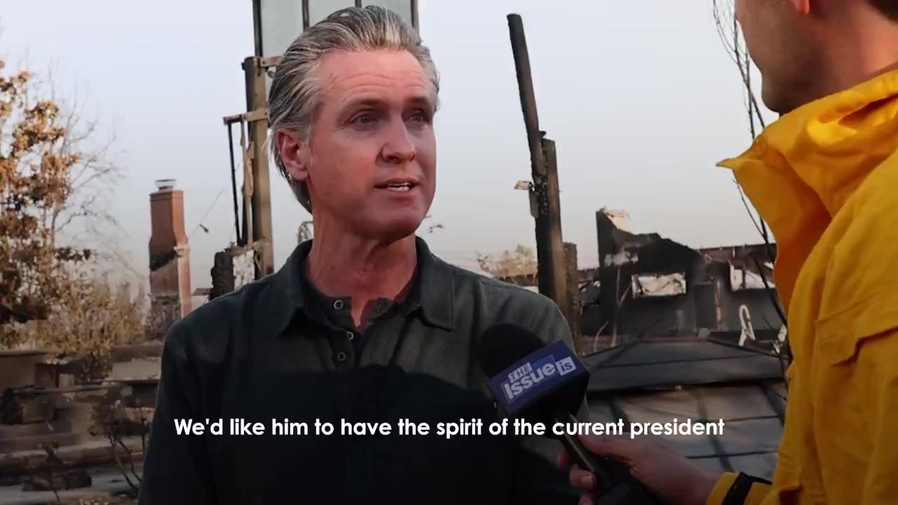 Gavin Newsom Speaks to the Press about Wildfire Devastation, Says Trump Should Visit Los Angeles