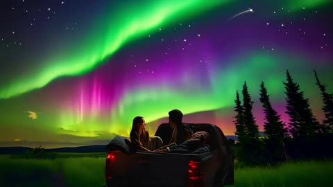 Tranquil Aurora Night: Soothing Crickets Under the Northern Lights | 8 Hours | Ambience, Sleep