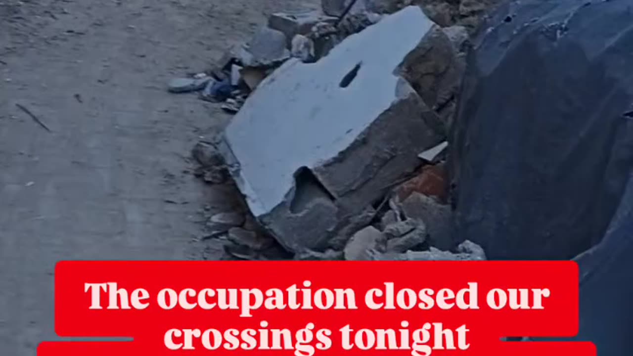 The occupation army began closing all crossings