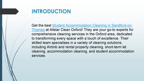 Get the best Student Accommodation Cleaning in Sandford-on-Thames