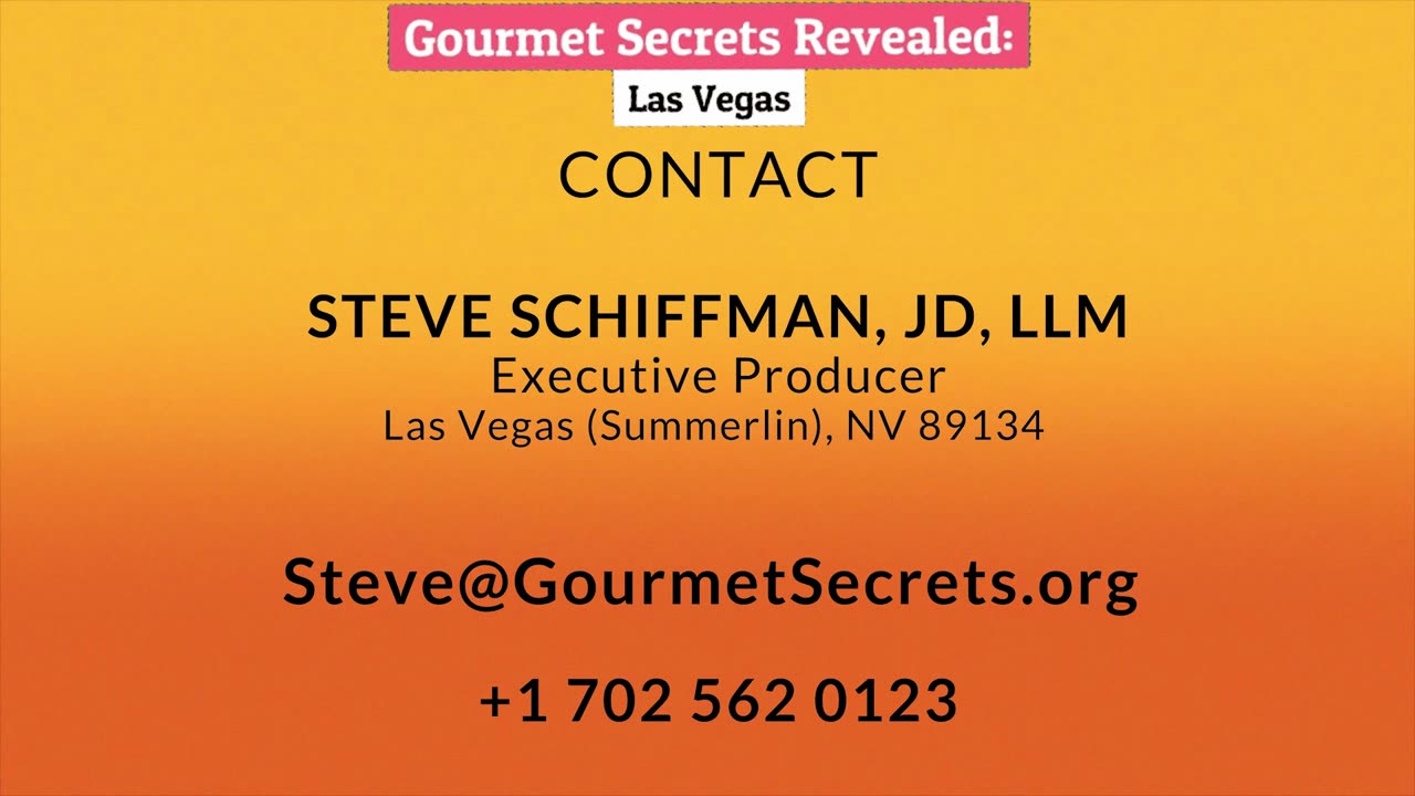 Introducing Gourmet Secrets Revealed: Las Vegas