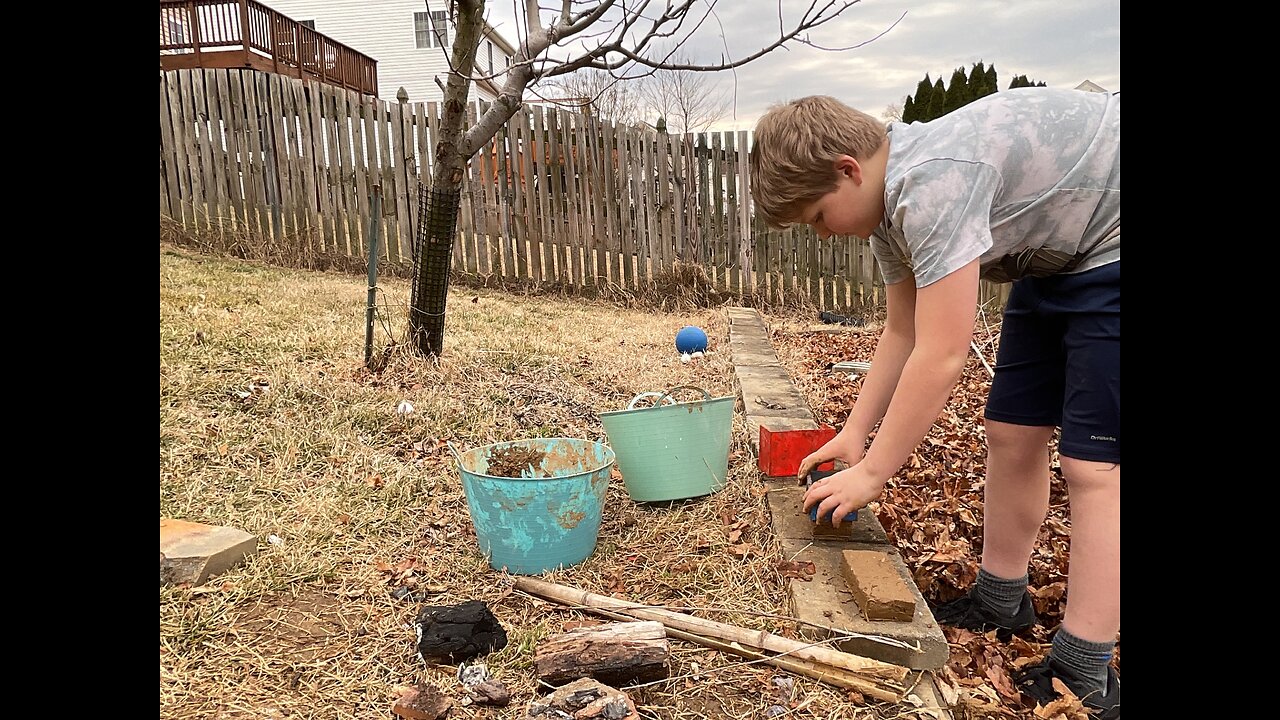 Primitive mud brick making for backyard furnace/kiln