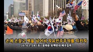 탄핵반대 애국집회 손에 손잡고 벽을 넘어서 - 25. 03. 08