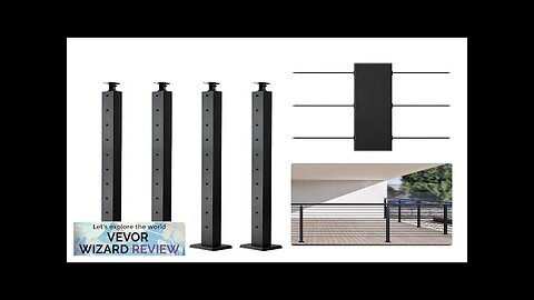 VEVOR 4-Pack Cable Railing Post 36" x 1" x 2" Steel Horizontal Review