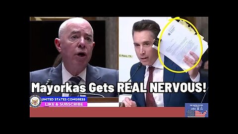 DHS Sec. Mayorkas Gets REAL NERVOUS When Sen. Hawley CATCHES Him LYING In Real-Time
