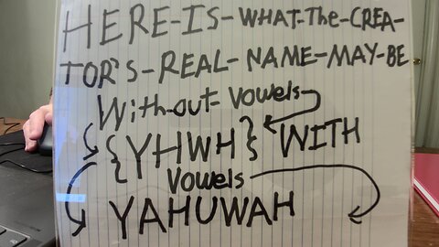 YHWH with Vowels YAHUWAH ,here is what I believe OurCreator's True Name Is