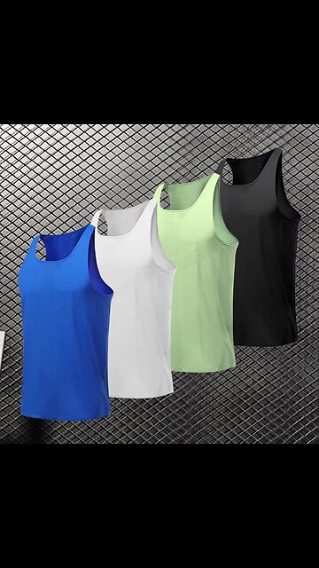 Men Leisure Sleeveless T-shirt Basketball Activewear Fitness