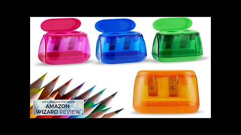 Sonuimy Pencil Sharpeners 4 Pcs Pencil Sharpeners ManualDual Holes Compact Colored Review