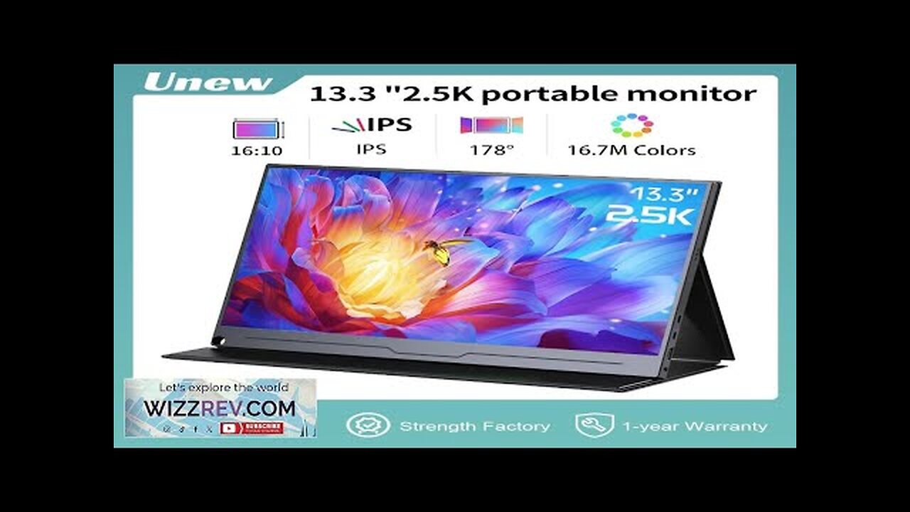 Unew 13.3 inch 2560x1600 2.5K Monitor Portable Display External Screen USB-C Mini Review