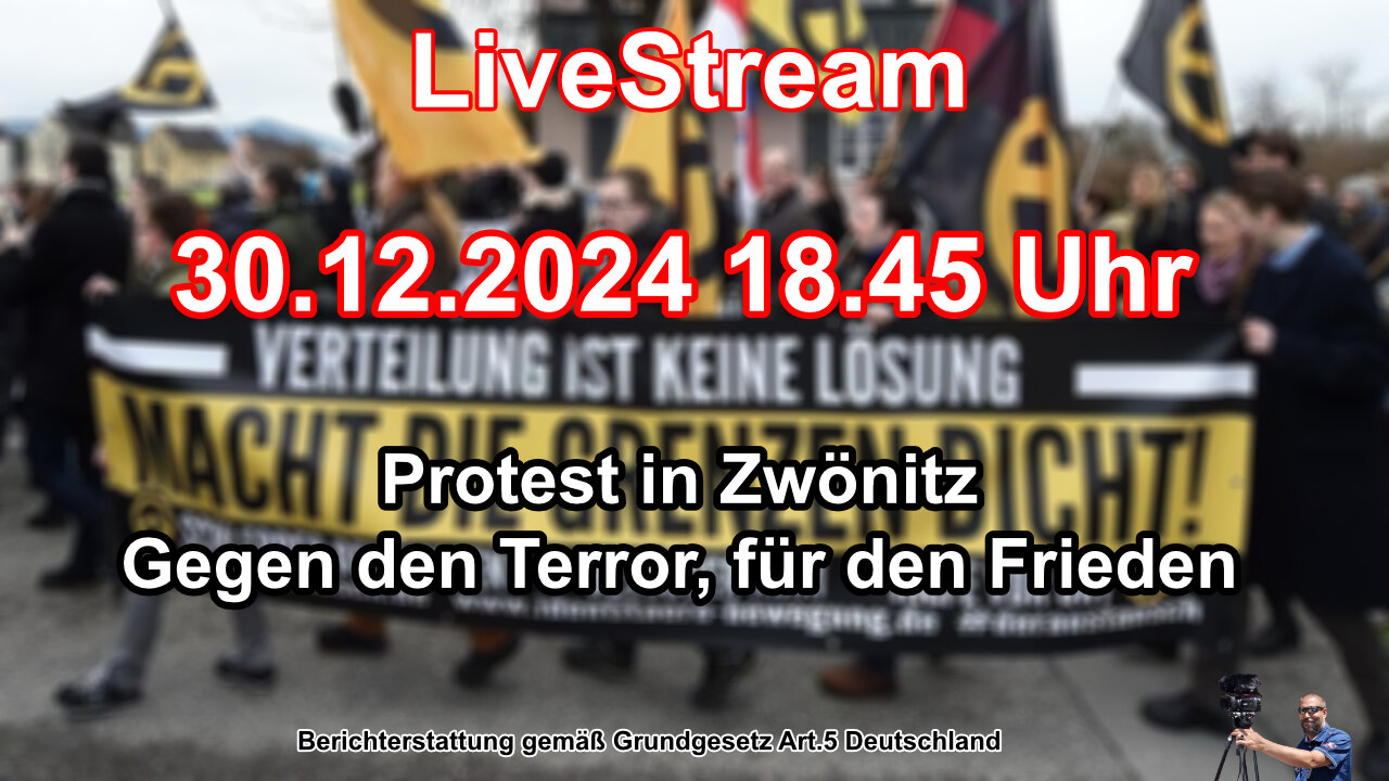 Live Stream aus Zwönitz: Zeichen für den Frieden am 30. Dezember 2024 !