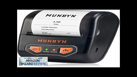 MUNBYN Bluetooth Receipt Printer Portable Thermal Receipt Printer for Small Business Sales Review