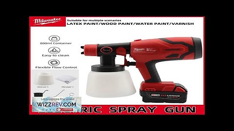 Milwaukee Electric Spray Gun 800ML Capacity Electric Spray Gun Compact Paint Spray Review