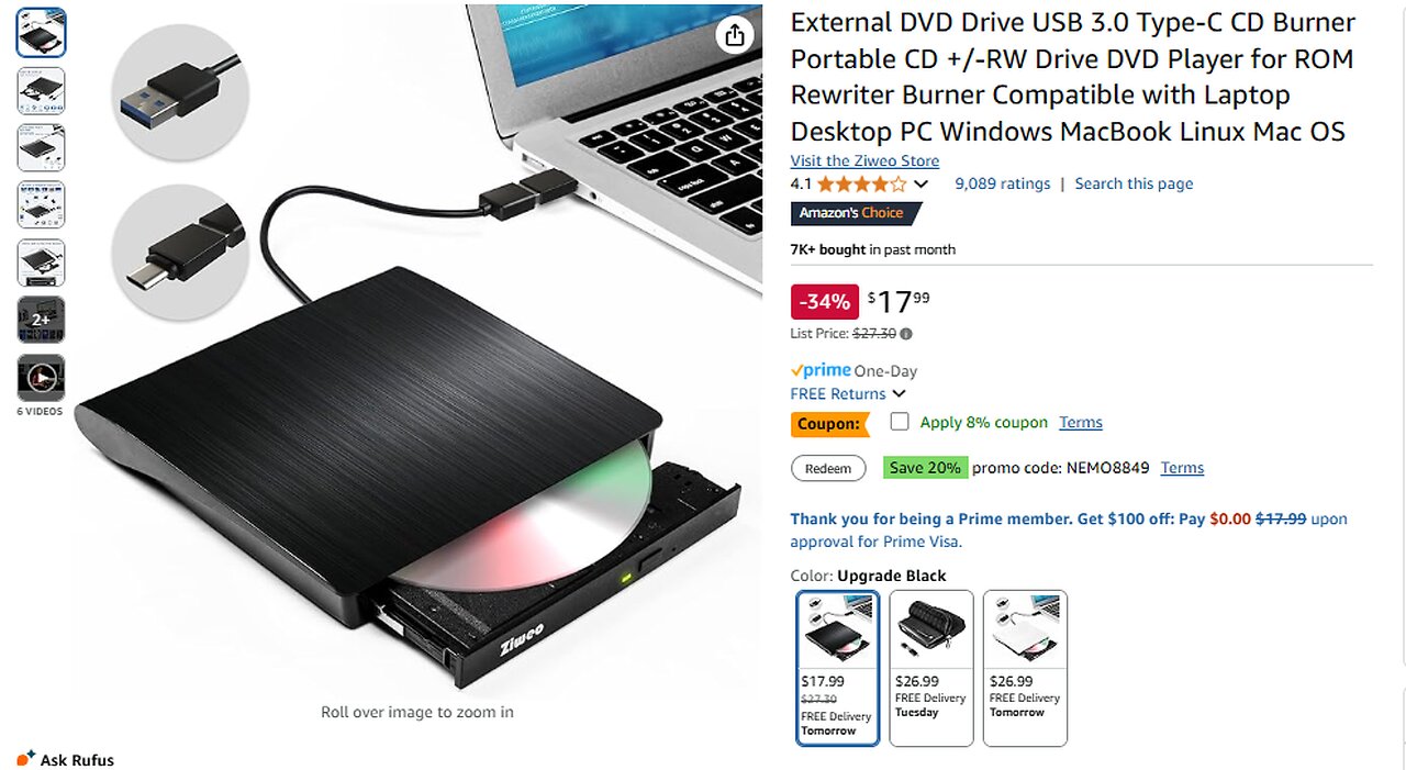 S15E20 - Generic External DVD Burner From Amazon Review