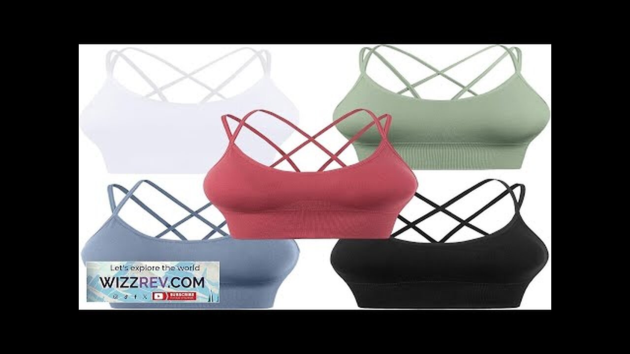 Evercute Cross Back Sport Bras Padded Strappy Criss Cross Cropped Bras Review