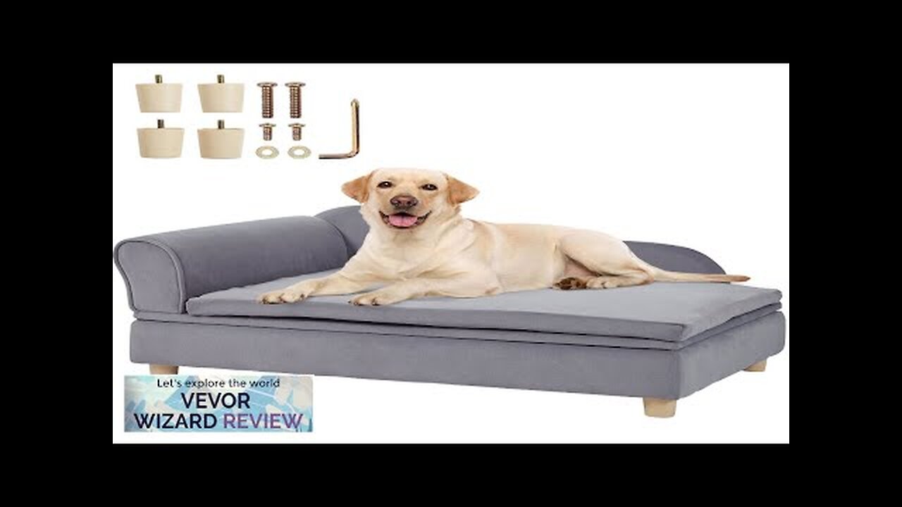 VEVOR Pet Sofa Dog Couch for Large-Sized Dogs and Cats Soft Velvety Review