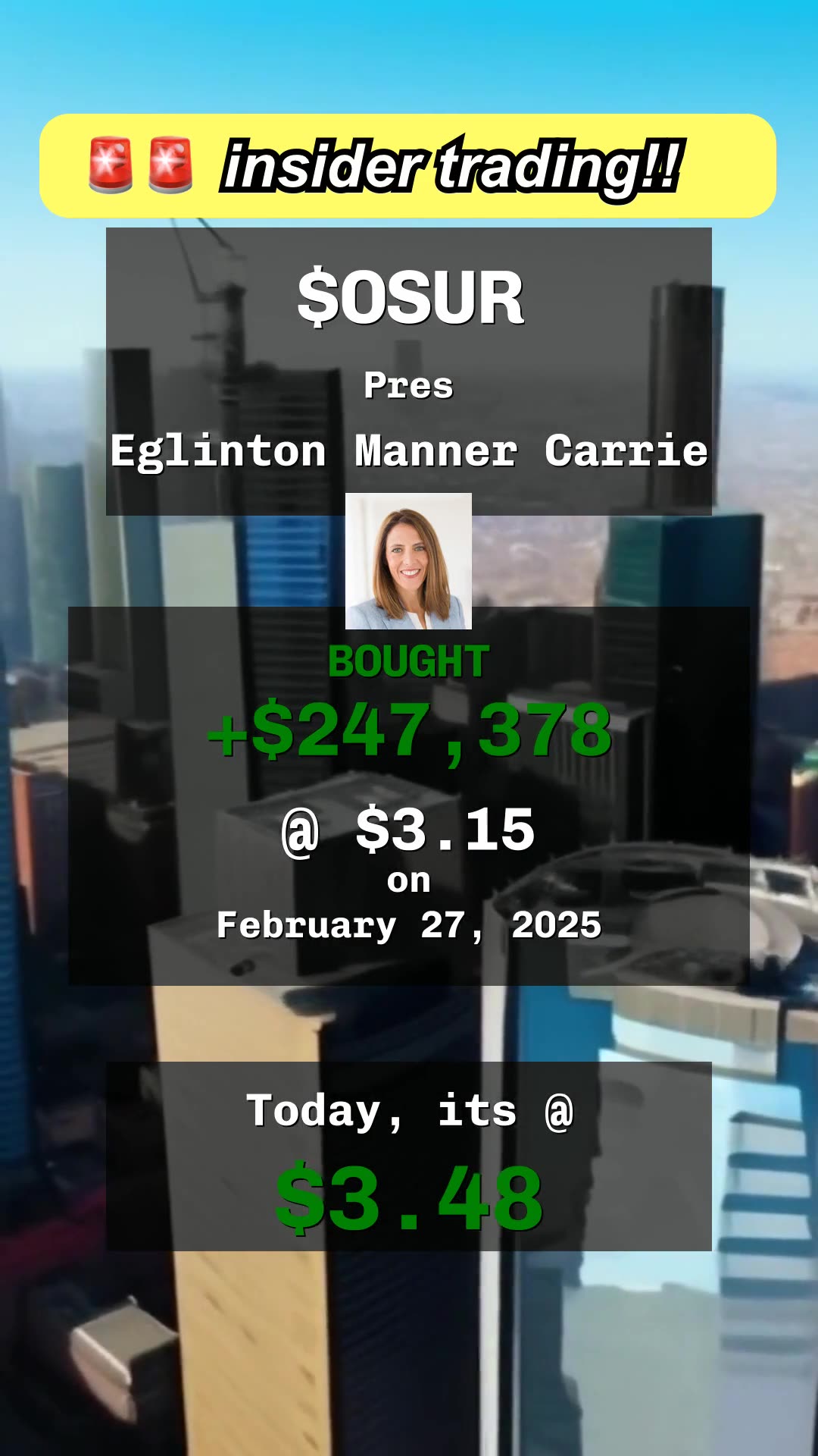 🔥 insider buying at $AKAM, $OSUR, $RCUS, $TBLA