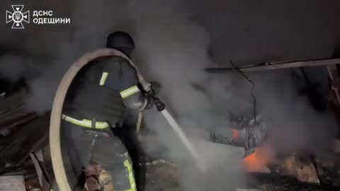 Work of the State Emergency Service at the site of the Russian attack on Odessa