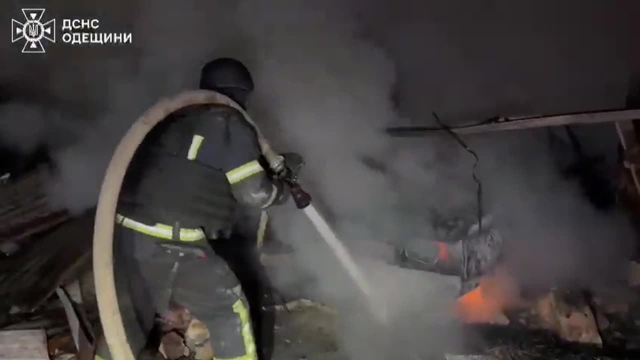 Work of the State Emergency Service at the site of the Russian attack on Odessa