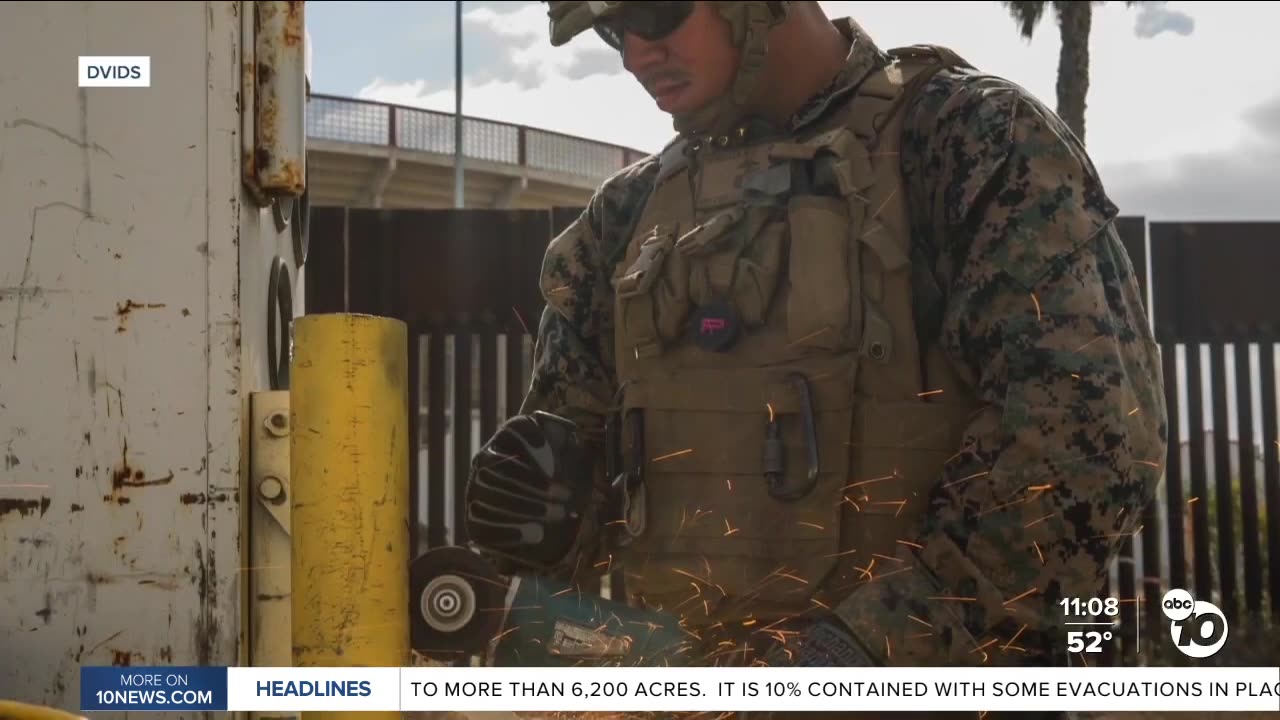 Troops arrive at San Diego border after Trump's order