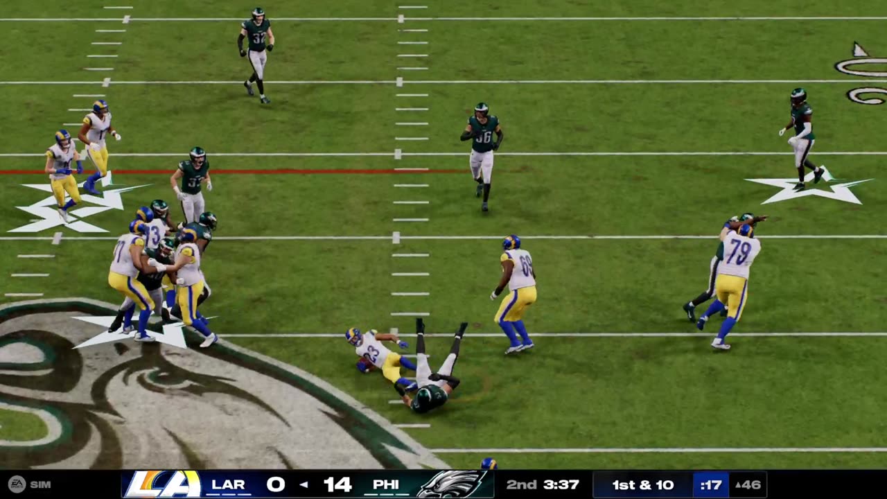 Rams @ Eagles NFC Playoff Full Game - Madden NFL 25