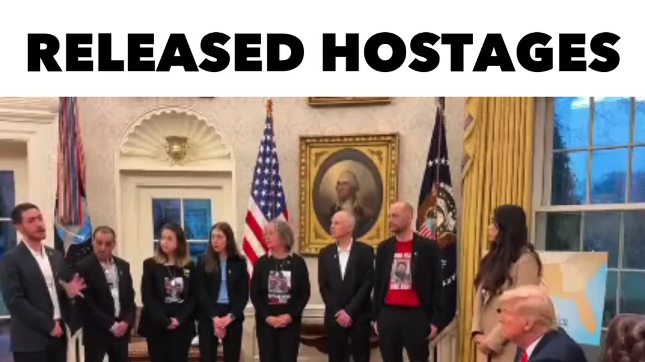 President Trump met with released Israeli hostages from Hamas captivity in