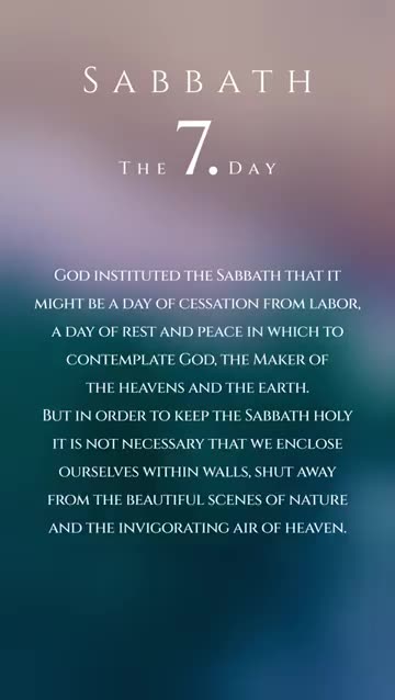 Remember the Sabbath