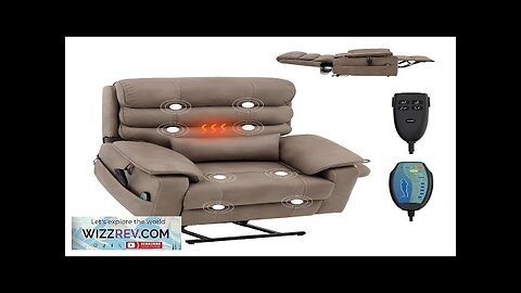 Power Lift Recliner Chair with Heat and Massage Electric Recliner Light Brown Review