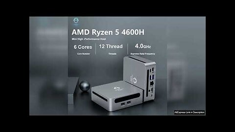 GenMachine AMD Ryzen 5 4600H 8G+256G Windows 11 MINI PC DDR4 WIFI6 Review