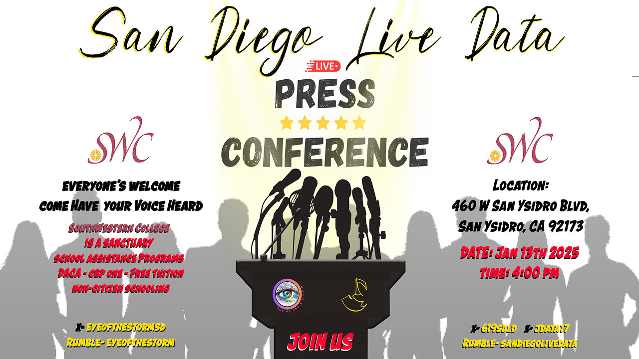 Eye of the STORM LIVE-> PRESS CONFERENCE SOUTHWESTERN COLLEGE