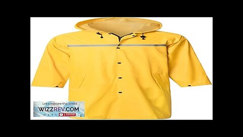 Mens Long Hooded Safety Rain Jacket Waterproof Emergency Raincoat Poncho Review