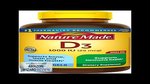 Nature Made Vitamin D3 1000 IU (25 mcg) Softgel Dietary Supplement Review