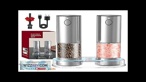 Electric Pepper Grinder Stainless Steel Salt And Pepper Grinder USB Rechargeable Adjustable Review