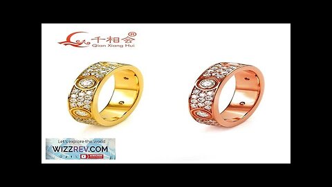 925 silver ring yellow rose gold solid Classic Love Three Rows Luxury Review