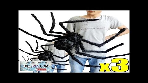 1/3pcs Giant Black Plush Spider Halloween Decorations Outdoor Scary Large Spiders Halloween Review