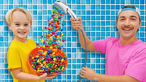 Chris and Alice's Sweet Escape: The Magic Candy Shower Adventure