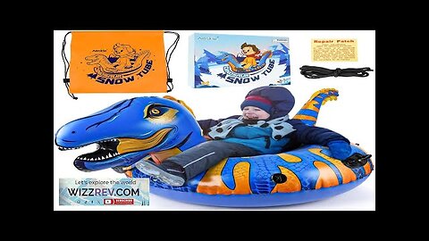 Aoskie Dinosaur Snow Tube Inflatable Snow Sled with Handles Heavy Duty Snow Review